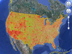 Carbon Dioxide map of U.S.