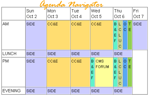 JSW2011 Calendar of Meetings